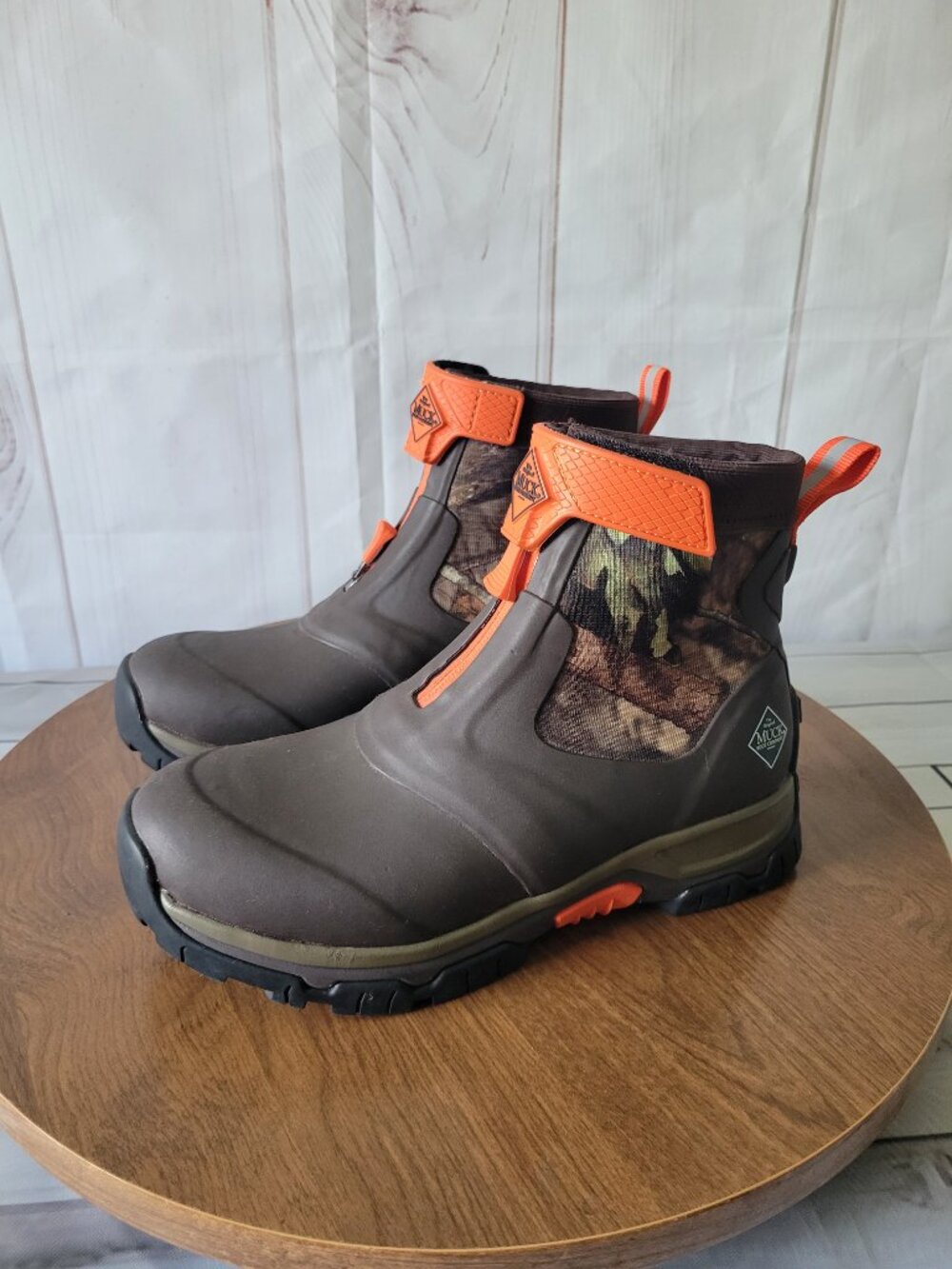 Muck Men’s 7 Mossy Oak Breakup Country Apex Mid Zip Ankle Boot. 100% Waterproof, - Picture 5 of 9